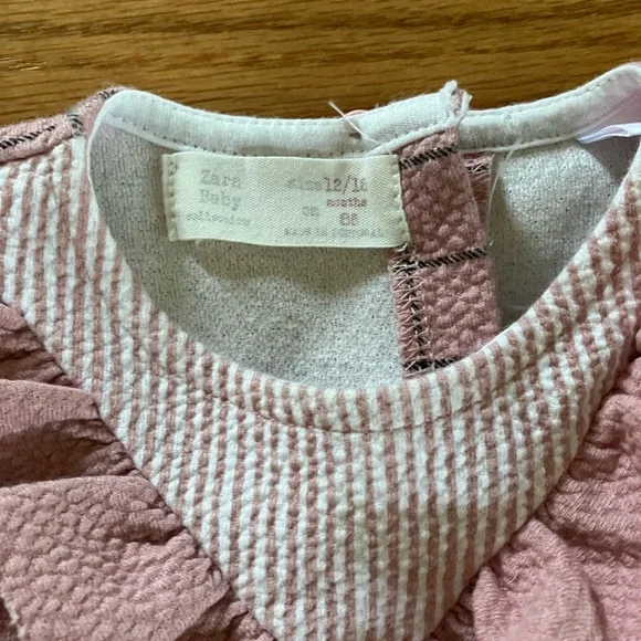 Zara Pink Dress Size 12/18 Months - Picture 4 of 4